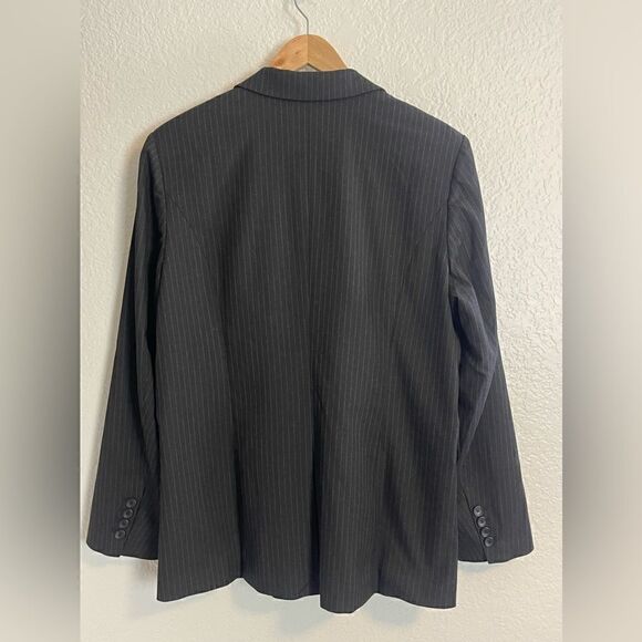 Rails Jac Blazer in black with charcoal pinstripe. L. NWT - Picture 4 of 10